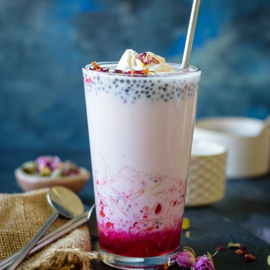 Royal Rose Falooda - Recipe photo by Herbivore Cucina