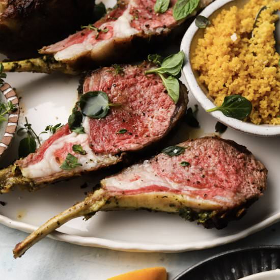 Moroccan Rack of Lamb with Turmeric - Recipe photo by lindseyeatsla