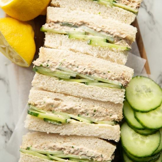 Tuna Cucumber Sandwiches - Recipe photo by somethingaboutsandwiches