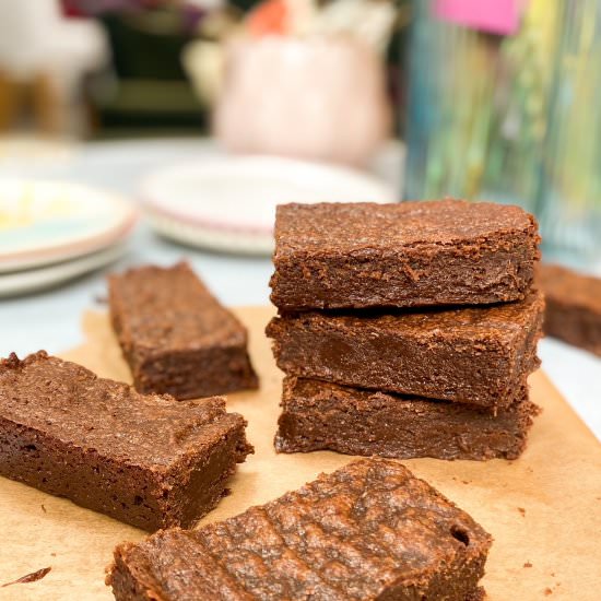 Vegan Rye Chocolate Brownies - Recipe photo by bakingwithaimee