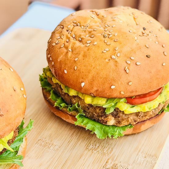Bambara Bean Burgers - Recipe photo by gingerandseasalt