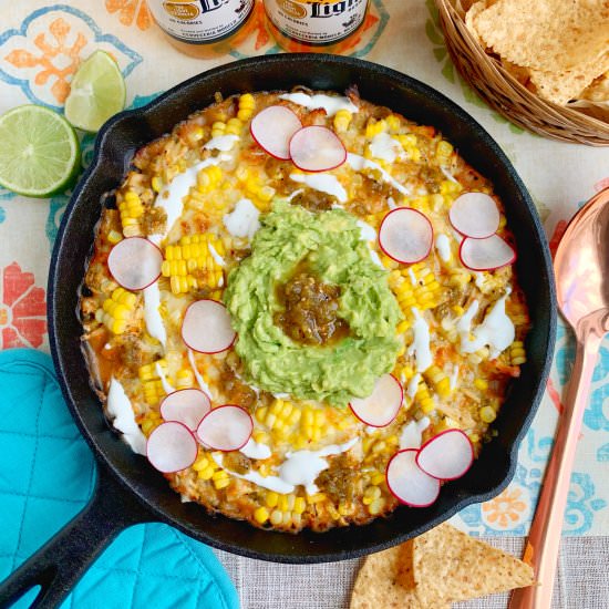 Salsa Verde Chicken Skillet Bake - Recipe photo by Theyummymuffin