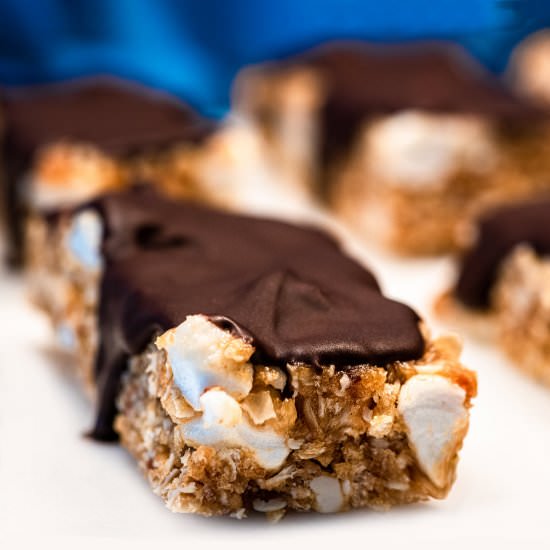 Peanut Butter S'mores Bars - Recipe photo by danceswithknives