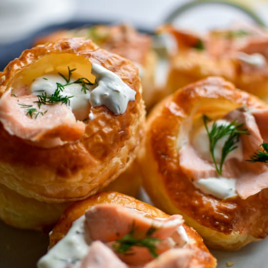 Flaked Salmon Vol au Vents - Recipe photo by AnushaLovesSpice
