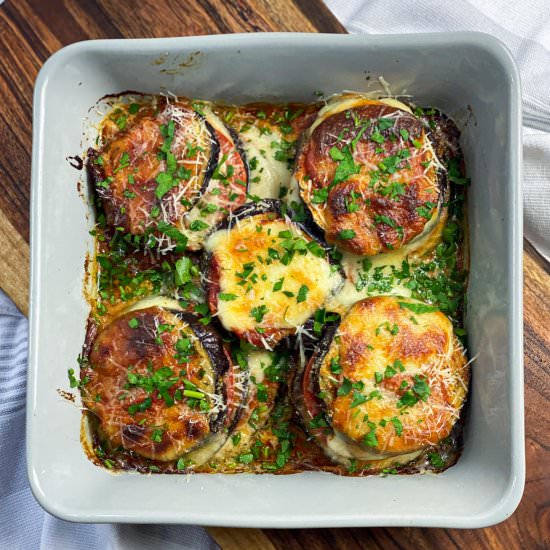 Easy Eggplant Parmesan Towers - Recipe photo by TasteAbroad