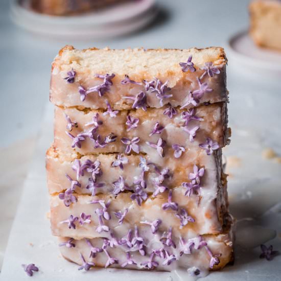 Vegan Lilac Lemon Cake - Recipe photo by rainbowplantlife