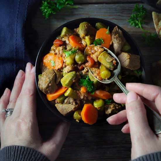 Easy Mediterranean Okra Stew - Recipe photo by allthatsjas
