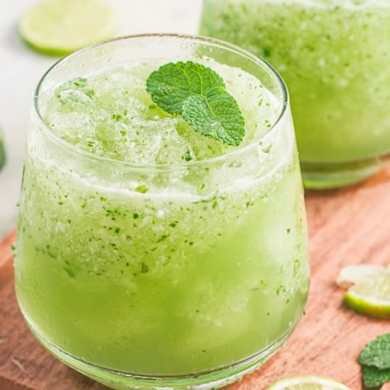Frozen Cucumber Mojito Mocktail - Recipe photo by TheDeliciousSpoon