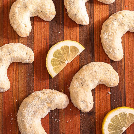 Lemon Crescent Cookies - Recipe photo by Cinnamon Shtick