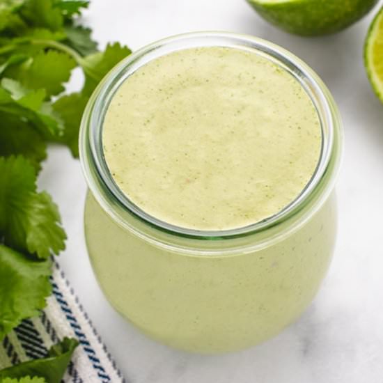Cilantro Cashew Dressing - Recipe photo by Three Little Chickpeas