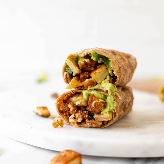 Vegetarian Breakfast Burritos - Recipe photo by greenseggsandyams