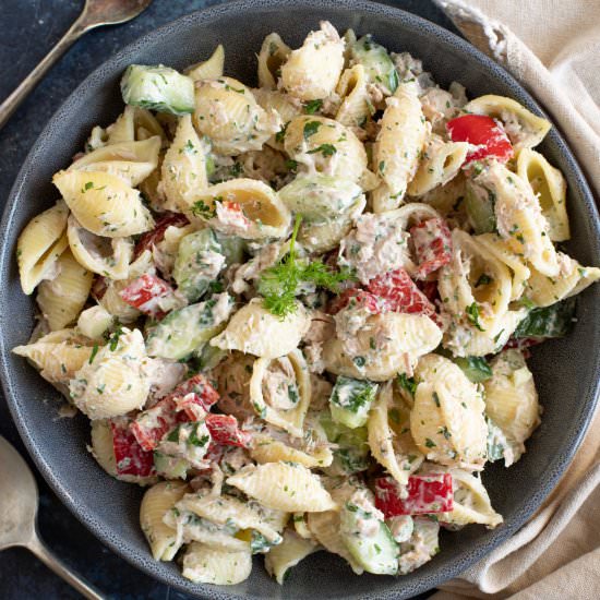 Creamy Tuna Pasta Salad - Recipe photo by effortlessfoodie