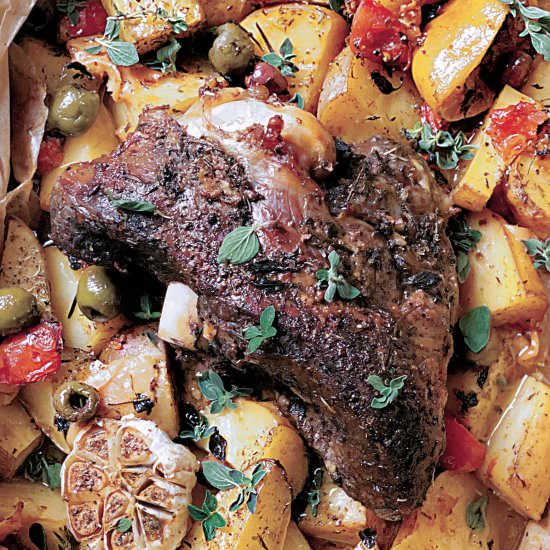 Greek Slow Roasted Leg of Lamb - Recipe photo by The Greek Foodie