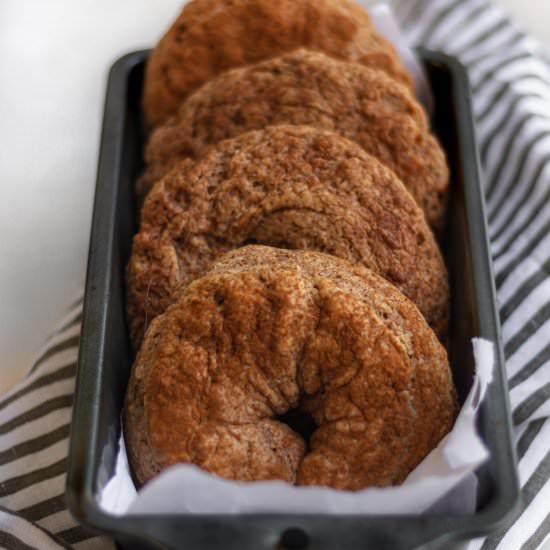 Two Ingredient Bagels (Cinnamon) - Recipe photo by Donut Worry Be Healthy