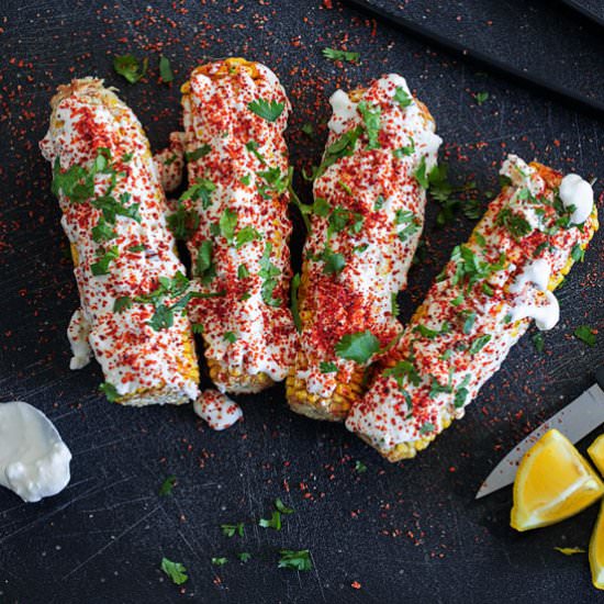 Mexican Corn on the Cob (Elote) - Recipe photo by healingtomato