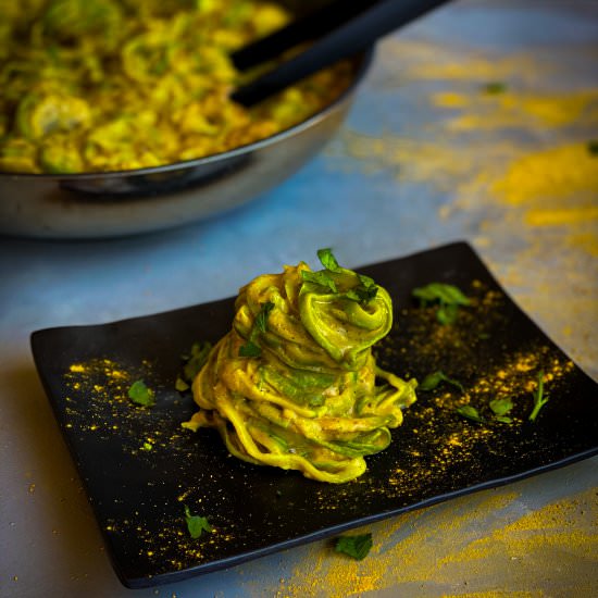 One Pan Healthy Vegan Zoodles - Recipe photo by thehealthyrecipeslab