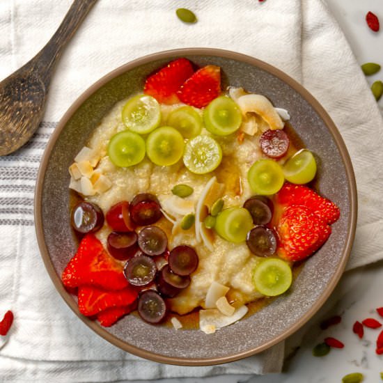 Quick Wholesome Quinoa Porridge - Recipe photo by Plant Based Folk