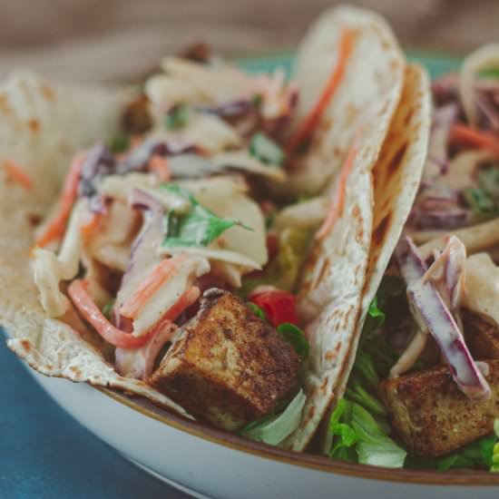 Cajun Spiced Tofu Tacos - Recipe photo by sweeterthanoats