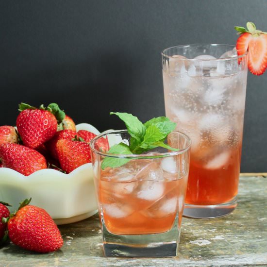 Strawberry Shrub Gin Cocktail - Recipe photo by the good eats co