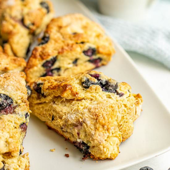 Blueberry scones - Recipe photo by Family Food on the Table