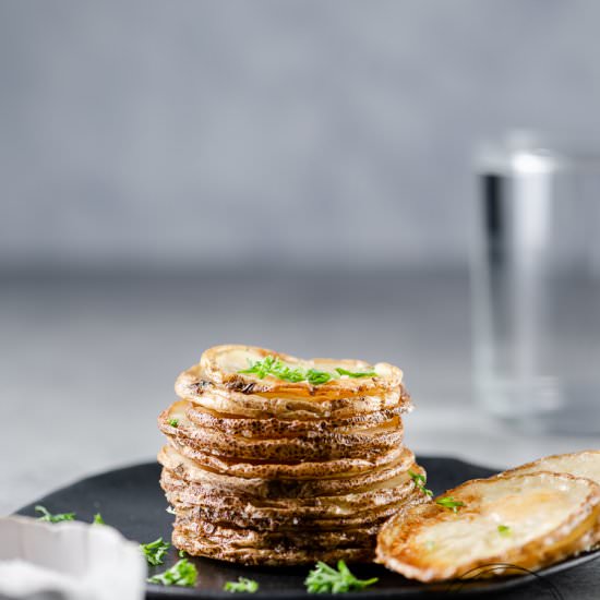 Oven-Roasted Potato Rounds - Recipe photo by chelseajoyeats