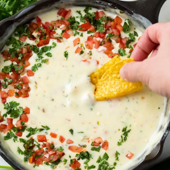 White Queso Dip - Recipe photo by TheCozyCook