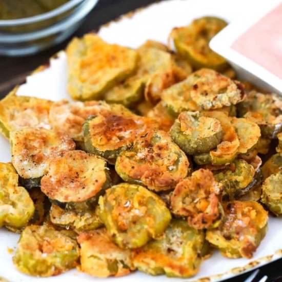 Air Fryer Fried Pickles - Recipe photo by peasandpeonies