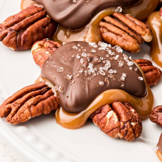 Chocolate Turtles - Recipe photo by thecaglediaries