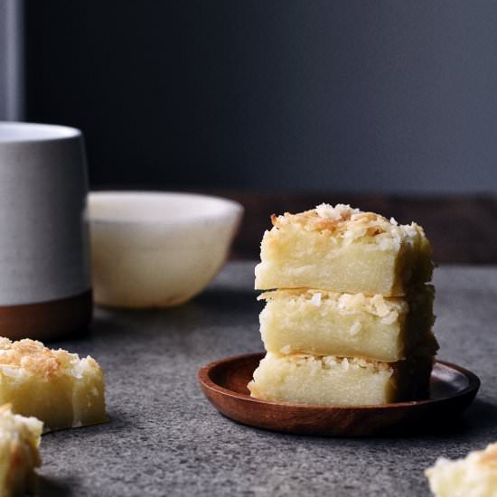 Coconut Mochi Cake - Recipe photo by thesubversivetable
