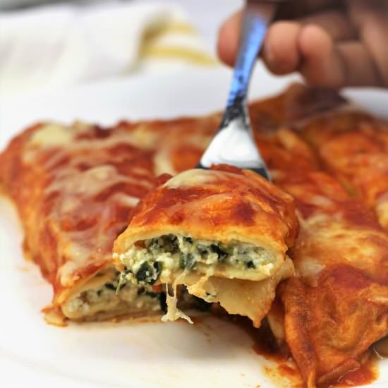 Crepe Cannelloni - Recipe photo by Mangia Bedda