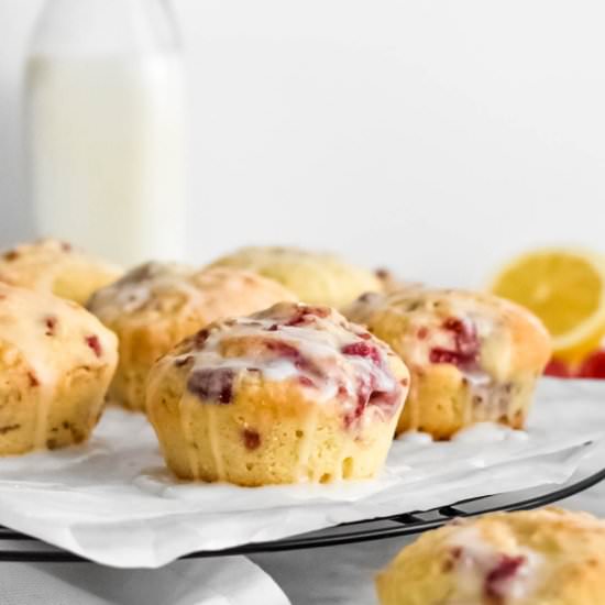 Lemon Raspberry Muffins - Recipe photo by Herbs and Flour