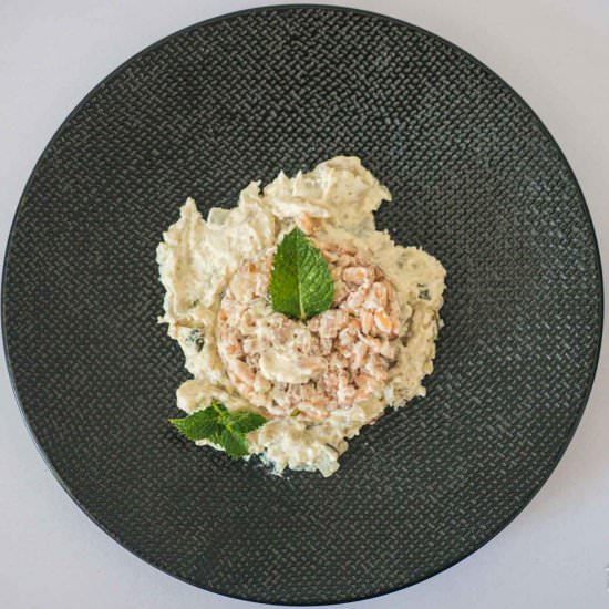 Jerusalem artichoke pie - Recipe photo by freedomveg