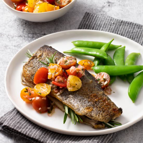 Rainbow Trout with Cherry Tomatoes - Recipe photo by jillshough