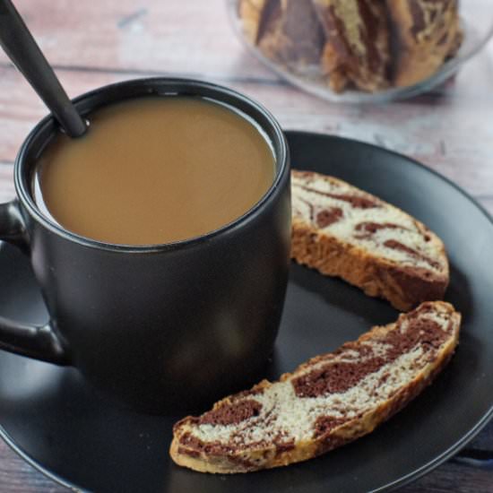 Chocolate Marble Biscotti - Recipe photo by Food Meanderings