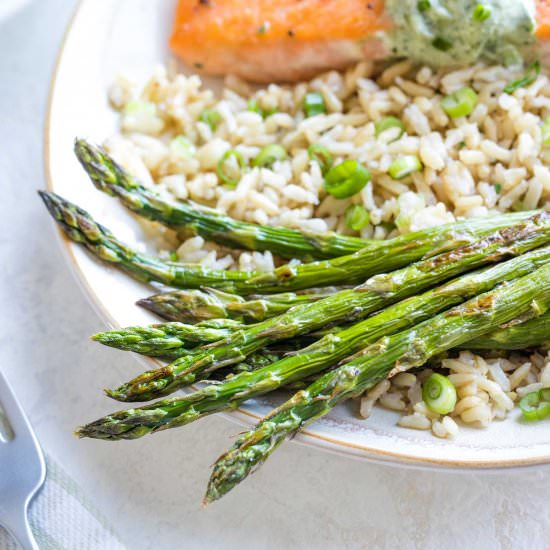 Easy Oven Roasted Asparagus - Recipe photo by Two Healthy Kitchens