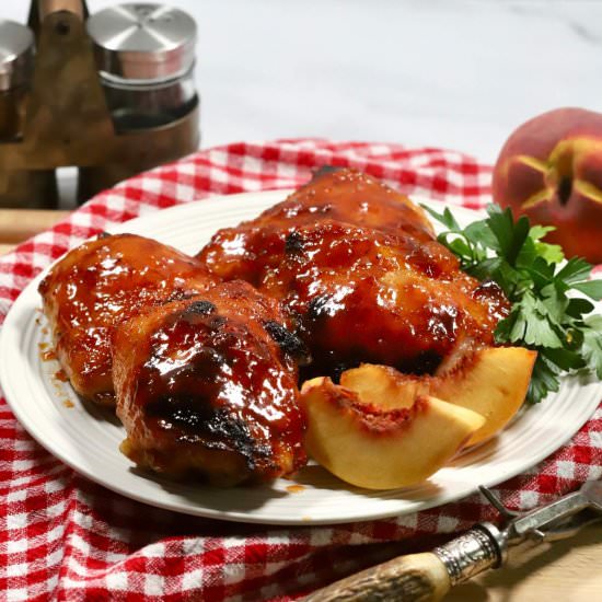 Smoked Chicken Thighs - Recipe photo by Grits and Pinecones