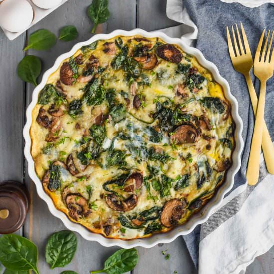 Crustless Spinach Quiche - Recipe photo by simplejoy
