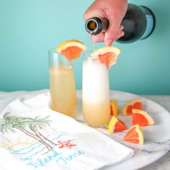 Grapefruit Mimosas - Recipe photo by Tastefulventure