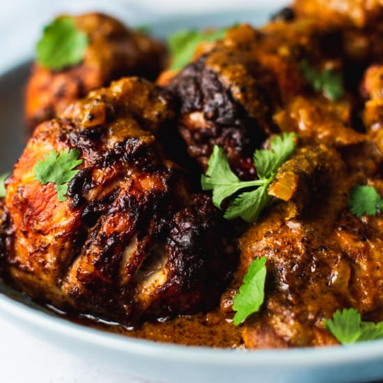 Air fryer Tandoori Chicken Thighs - Recipe photo by AnushaLovesSpice