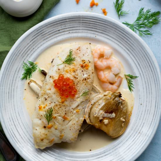 Cod and Fennel with Orange Mayo - Recipe photo by AnushaLovesSpice