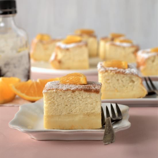 orange creamsicle magic cake - Recipe photo by davebakes