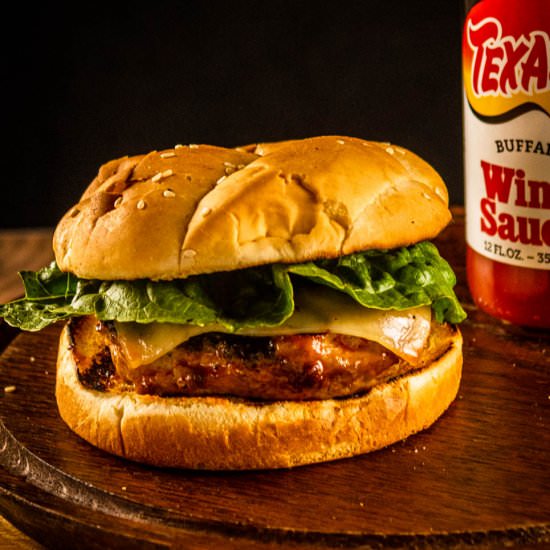 Buffalo Chicken Burgers - Recipe photo by SaporitoKitchen