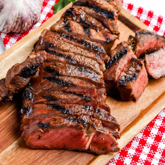 How to grill strip steak - Recipe photo by FoodFolksandFun