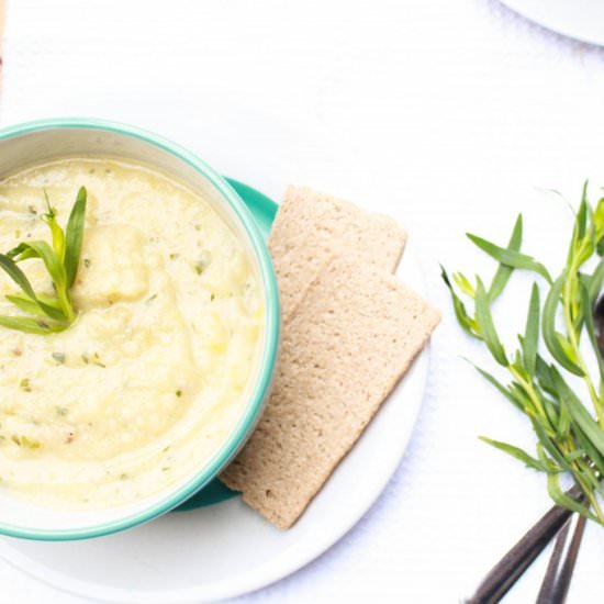 Lemon Tarragon Cauliflower Soup - Recipe photo by Darn Good Veggies