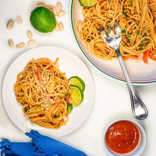 Yummy Thai Peanut Noodles - Recipe photo by danceswithknives