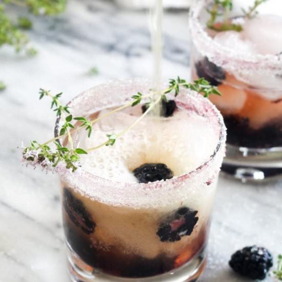 Blackberry Kombucha Vodka Smash - Recipe photo by Darn Good Veggies