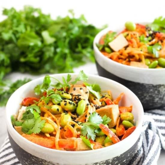 Thai Red Curry Soba Noodle Salad - Recipe photo by Darn Good Veggies