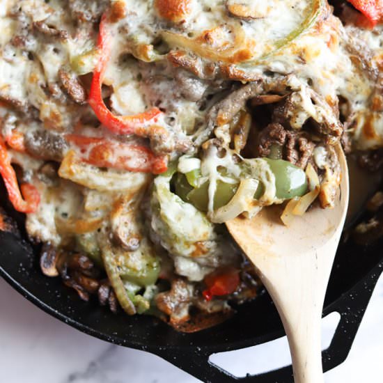 Philly Cheesesteak Skillet - Recipe photo by butternutandsage