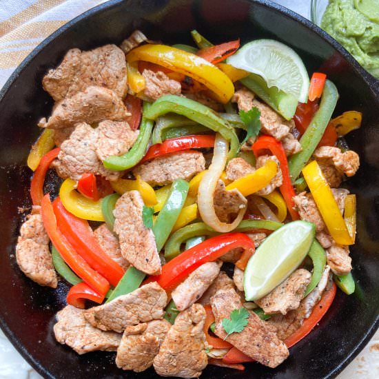 Easy Pork Fajitas - Recipe photo by thisfarmgirlcooks