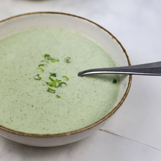 French Cold Cucumber Soup - Recipe photo by plantbasedrecipe2020